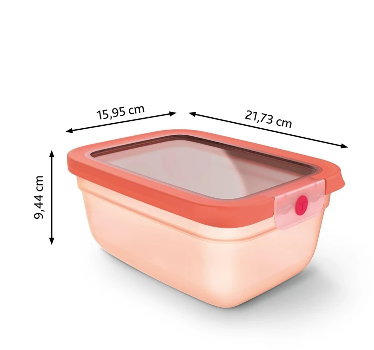 Tefal FOOD BOX 1.5L ONECLICK Oranžinis
