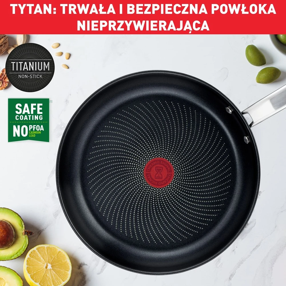 TEFAL | Keptuvė | B8170444 Intuition | Kepimui | Skersmuo 24 cm | Tinka indukcinei kaitlentei | Fiksuota rankena | Juodas