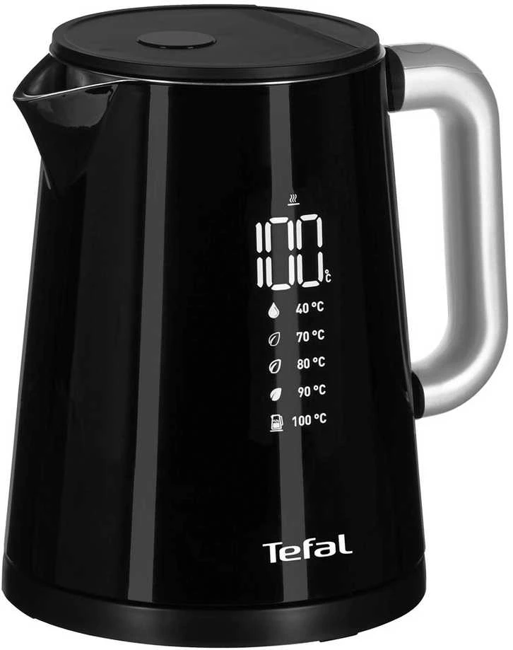 TEFAL Virdulys KO854830 Smart'n Light Electric, 1800 W, 1 L, Plastikinis, 360° sukamasis pagrindas, Juodas