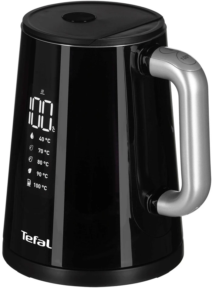 TEFAL Virdulys KO854830 Smart'n Light Electric, 1800 W, 1 L, Plastikinis, 360° sukamasis pagrindas, Juodas