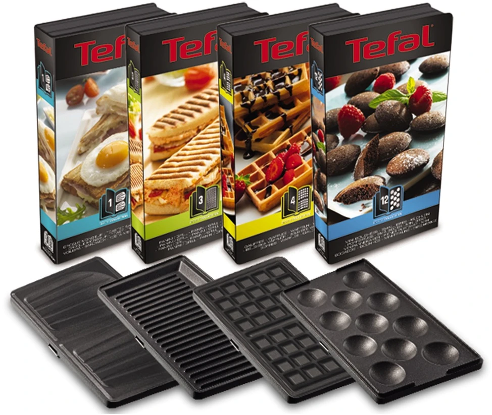 TEFAL Sumuštinių ir vaflių keptuvas SW854D16, 4 plokštės