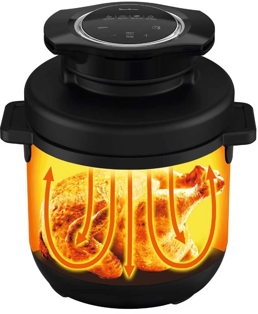 TEFAL | Turbo virtuvės ir kepimo daugiafunkcis puodas | CY7788 | 1200 W | 7,6 l | Programų skaičius 15 | Juodas