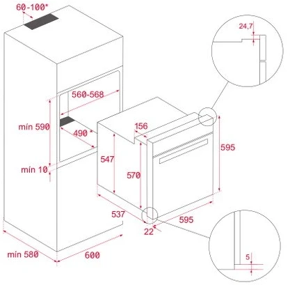 Teka NEO HSB 6350 SS 70 L 2615 W Nerūdijantis plienas