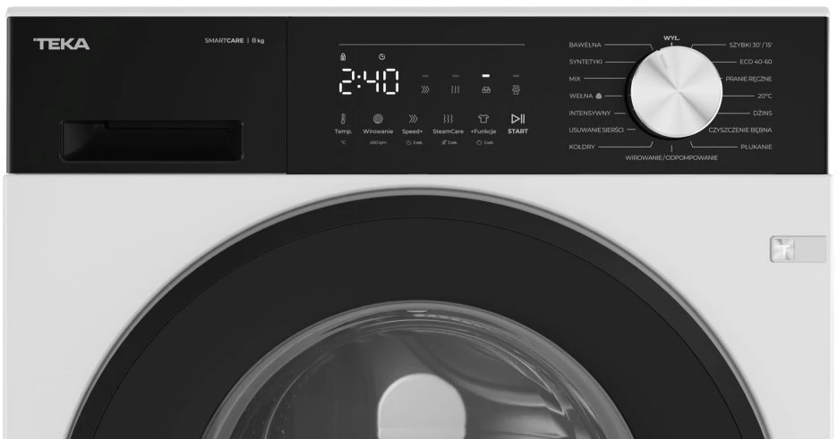 Teka WM 20841 W PL Skalbimo mašina 8kg 1400 RPM Baltas, Juodas