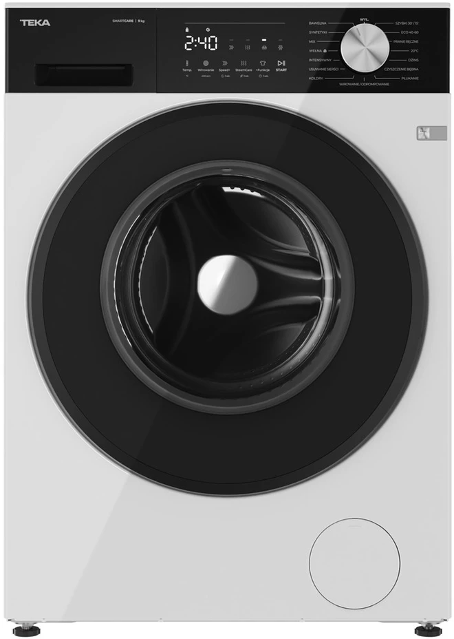 Teka WM 20941 W PL washing machine, 9kg, 1400 RPM, baltas, juodas