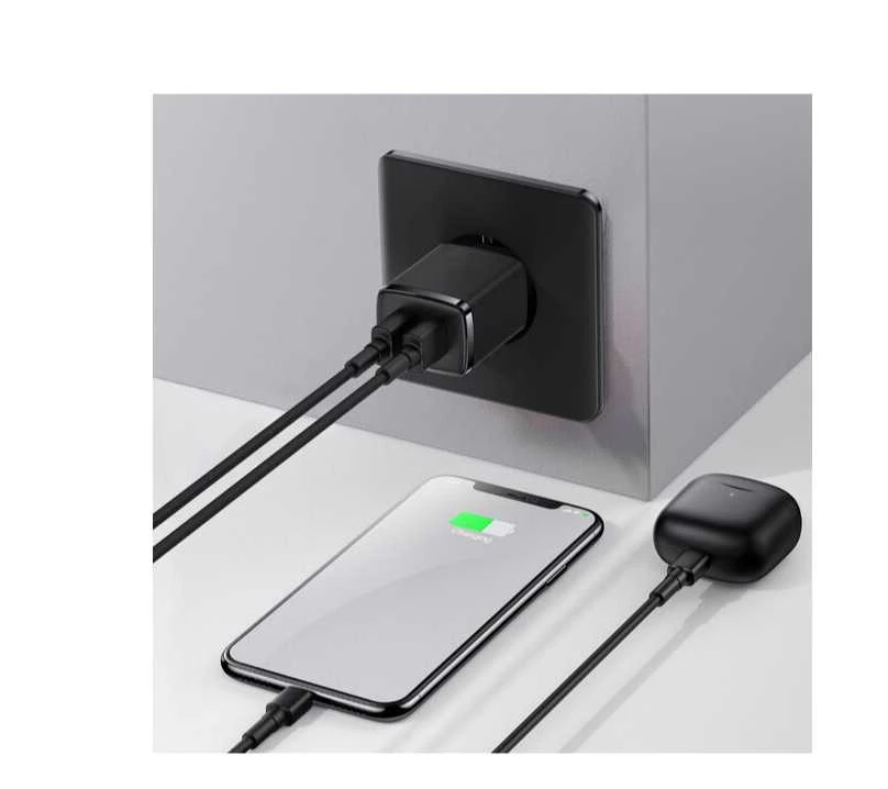 Baseus Sieninis įkroviklis 10.5W 2xUSB 2.1A, juodas