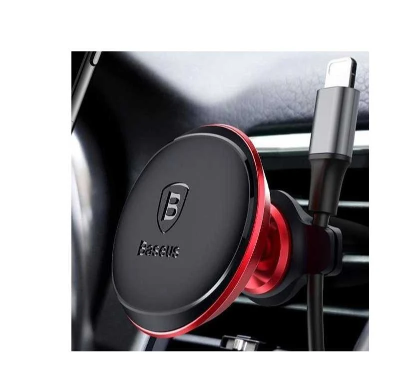 Automobilinis Baseus magnetinis telefono laikiklis į groteles - Raudonas