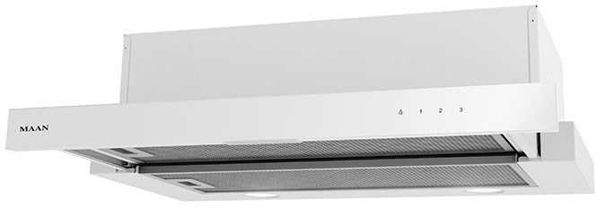 Teleskopinis gaubtas MAAN Corona G 60 315 m3/h, Baltas