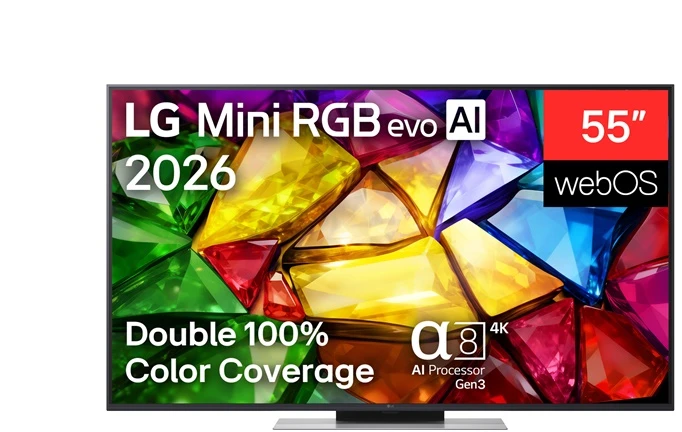 Televizorius LG 4K evo AI Mini RGB TV | 55MRGB87B3B | 55 | Smart TV | webOS | UHD | Juodas