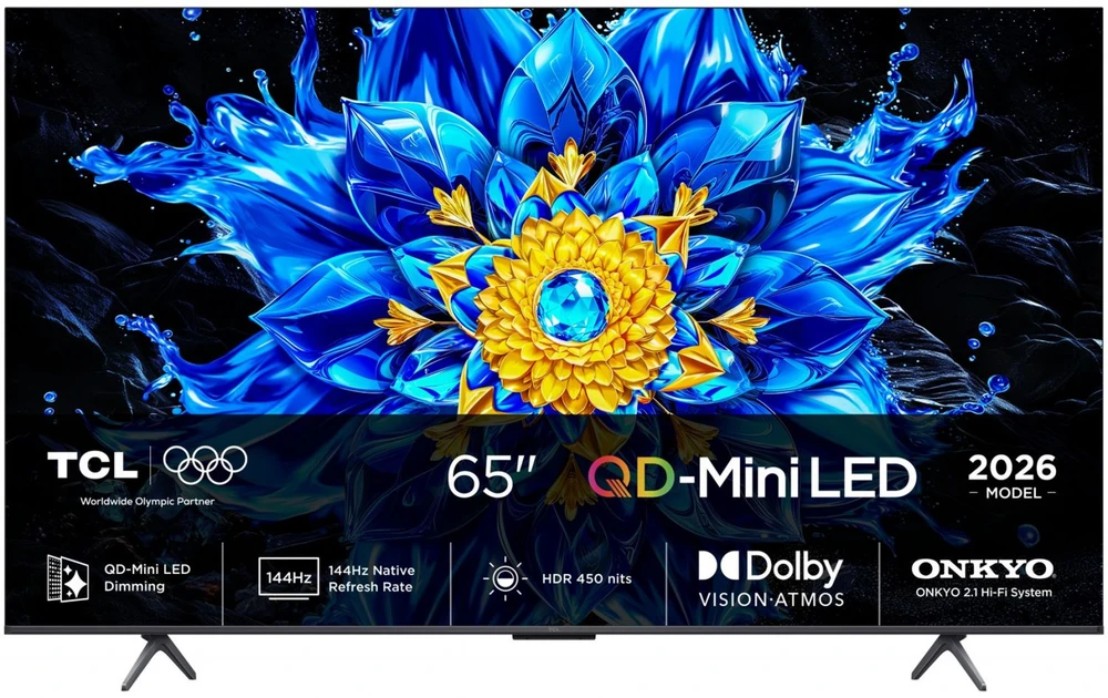 TCL P8L 65P8L TV 165.1 cm (65") 4K Ultra HD Smart TV Wi-Fi Juodas 450 cd/m²