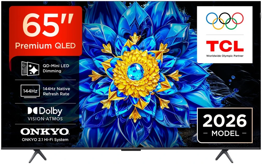 TCL P8L 65P8L TV 165.1 cm (65") 4K Ultra HD Smart TV Wi-Fi Juodas 450 cd/m²