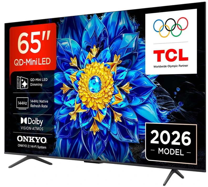 TCL P8L 65P8L TV 165.1 cm (65") 4K Ultra HD Smart TV Wi-Fi Juodas 450 cd/m²