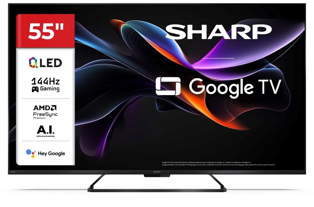 Sharp | 55HR7265E | 55 | Išmanusis televizorius | „Google TV“ | Juoda