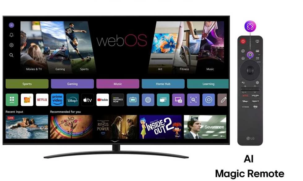 75 colių LG 75NANO81A3A 4K išmanusis Televizorius 2025