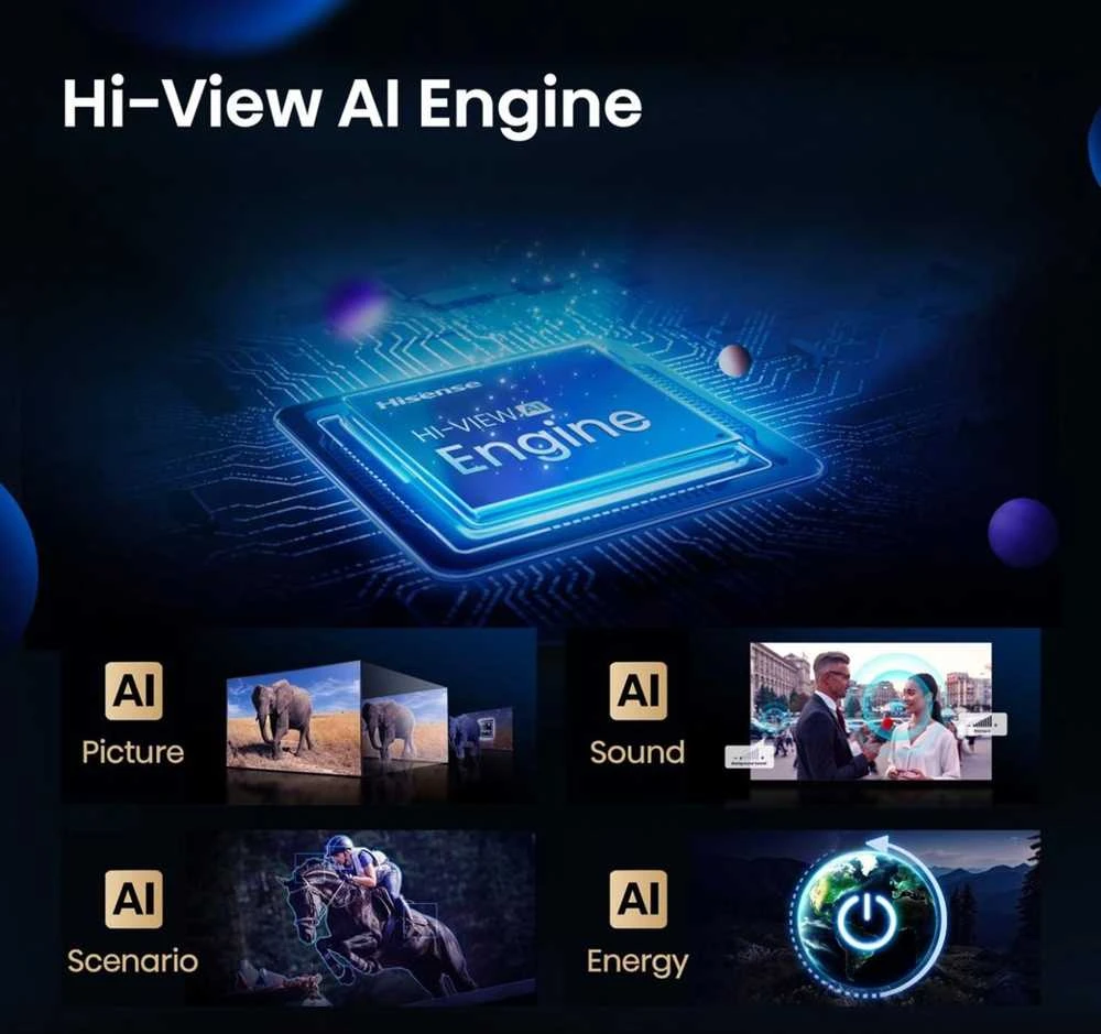 Televizorius Hisense ULED MiniLED Smart TV 4K | 55U7Q | 55 | Smart TV | UHD | Juodas