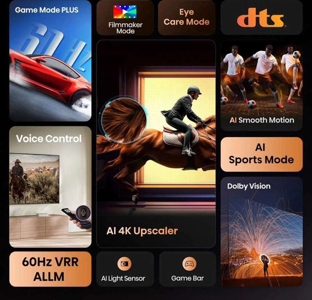 Televizorius Hisense 65A6Q | 65 | Smart TV | VIDAA Smart OS | UHD | Juodas