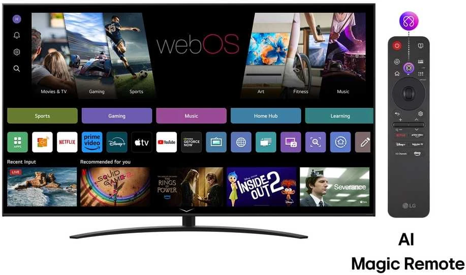 86 colių LG 86NANO81A3A | išmanusis Televizorius | webOS 25 | 4K UHD