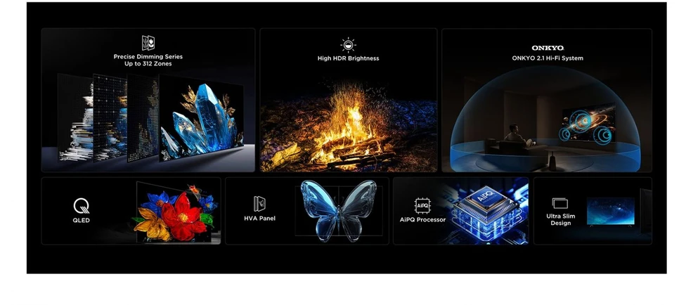 TCL C69KS 55C69KS televizorius 139,7 cm (55") 4K „Ultra HD“ išmanusis televizorius „Wi-Fi“ metalinis