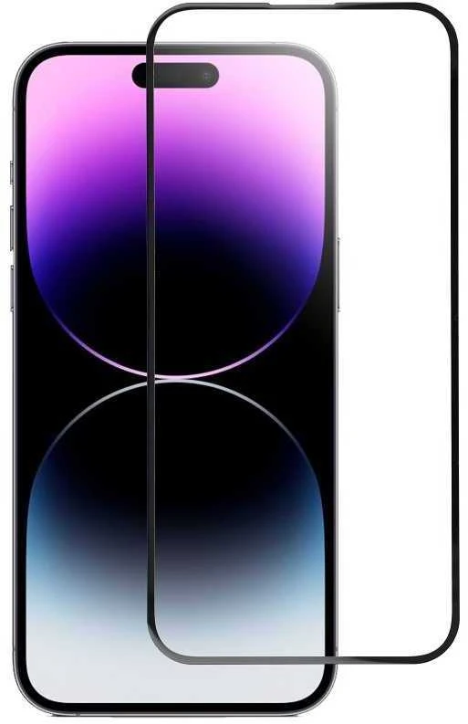 BlueStar Grūdintas stiklas iPhone 14 PRO MAX (pilnas klijavimas) Blue Star 5D juodas