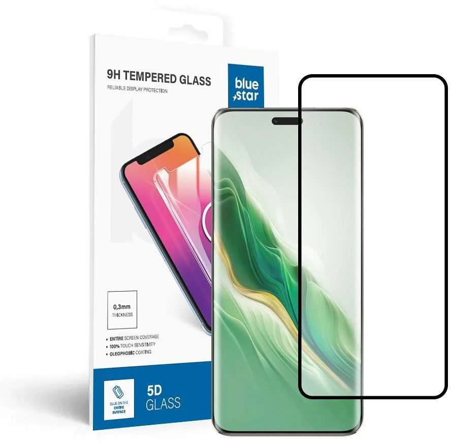Tempered glass to Honor Magic 6 PRO Blue Star 5D juodas