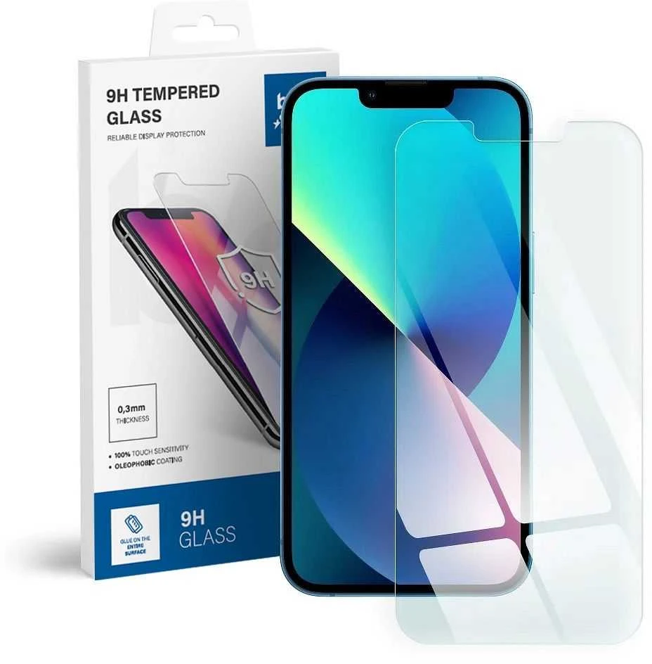 BlueStar Blue Star Grūdintas stiklas iPhone 13 / 13 PRO / 14 / 16e / 17e (SE 4 2025) mėlynos žvaigždės spalvos