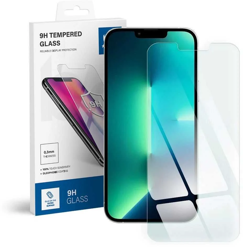 BlueStar Blue Star Grūdintas stiklas iPhone 13 PRO MAX / 14 PLUS mėlynos spalvos žvaigždute