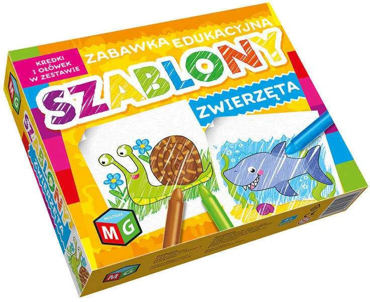 Multigra Templates Animals crayons set KS0560