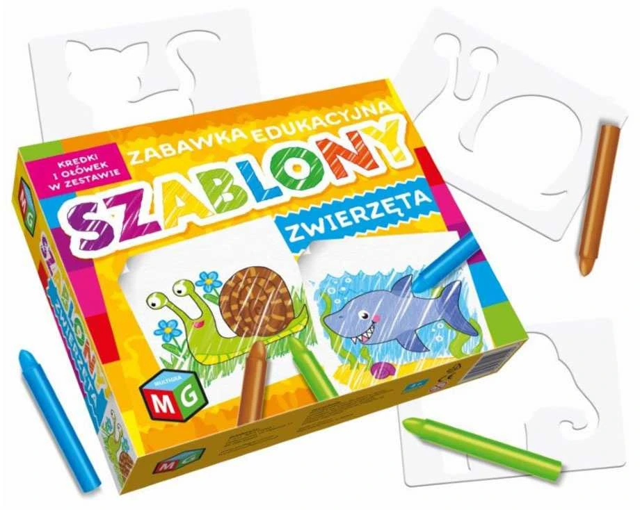 Multigra Templates Animals crayons set KS0560