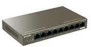 Šakotuvas Tenda TEF1109P-8-102W tinklo jungiklis Fast Ethernet (10/100) Power over Ethernet (PoE) Metallic