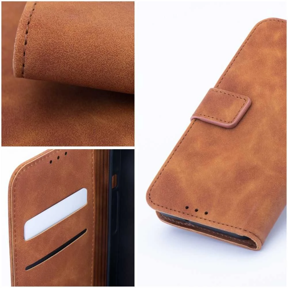 Forcell OEM atverčiamas dėklas, skirtas iPhone 13 PRO, „Tender Book“, ruda