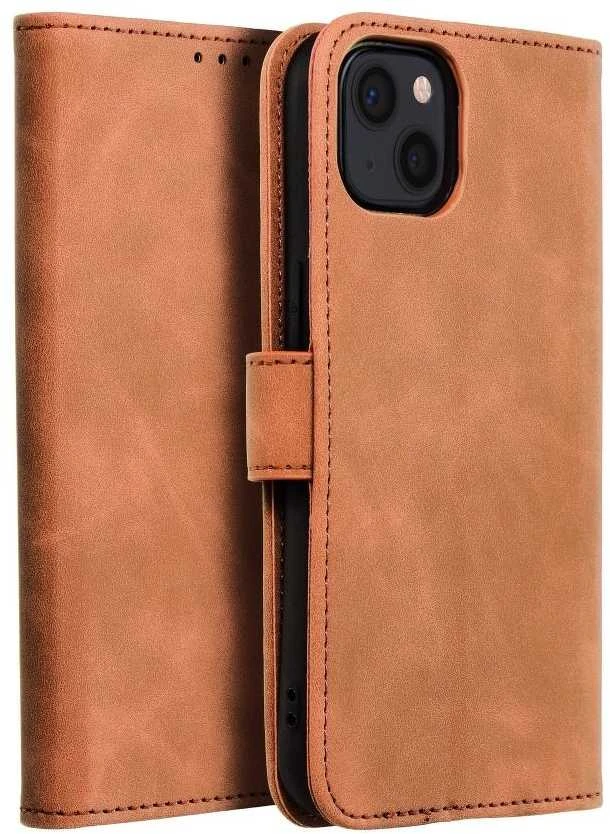 Forcell OEM atverčiamas dėklas, skirtas iPhone 13 Tender Book ruda