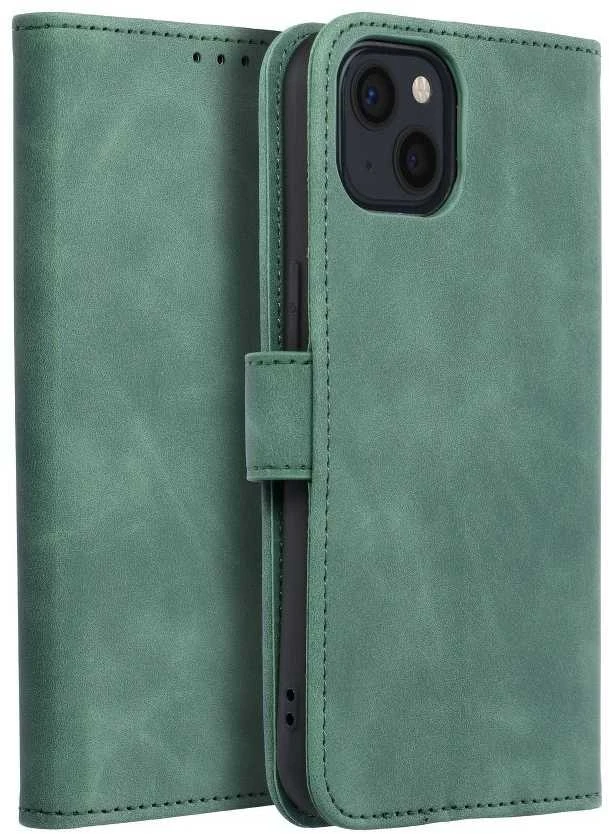 OEM atverčiamas dėklas iPhone 13 Tender Book žalias