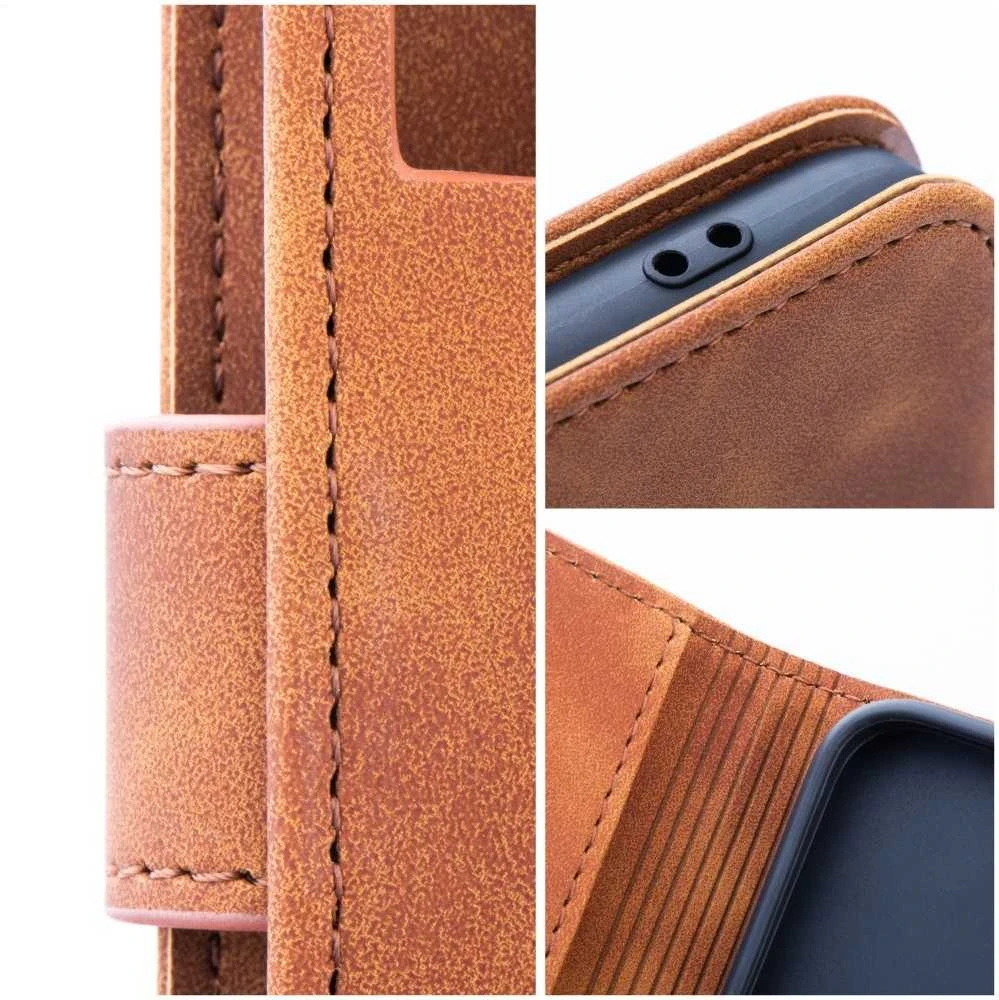 Forcell OEM atverčiamas dėklas iPhone 16e (SE 4 2025) Tender Book ruda