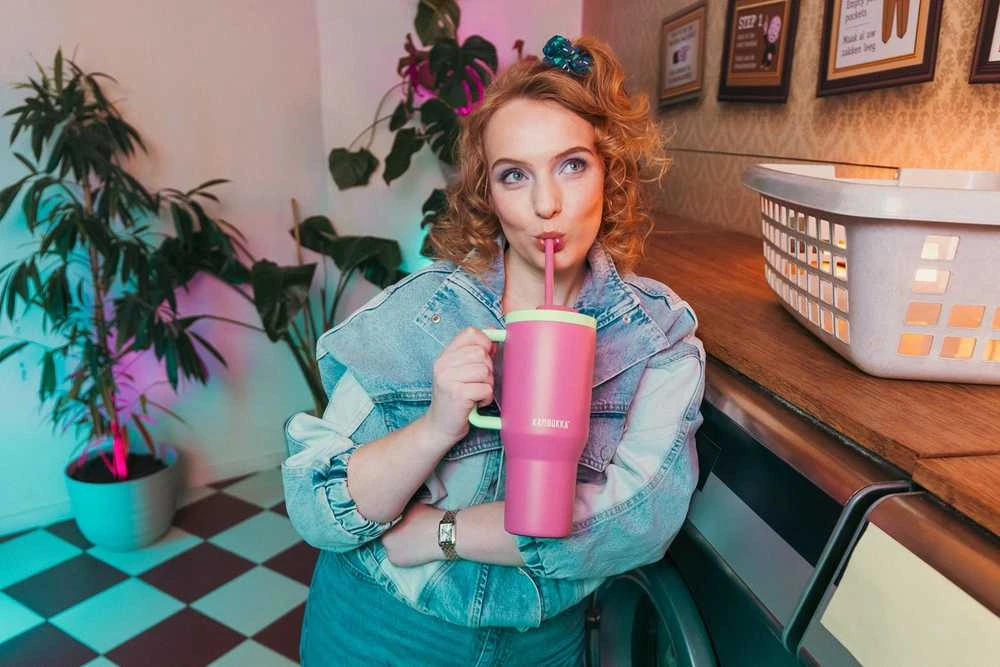 Kambukka Rio Tumbler Bubblegum Mint 950ml rožinė