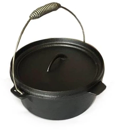 Kamado Bono Ketaus puodas su dangčiu Dutch Oven 4L