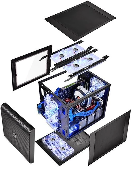 Korpusas Thermaltake Core V21 microATX Window Juodas
