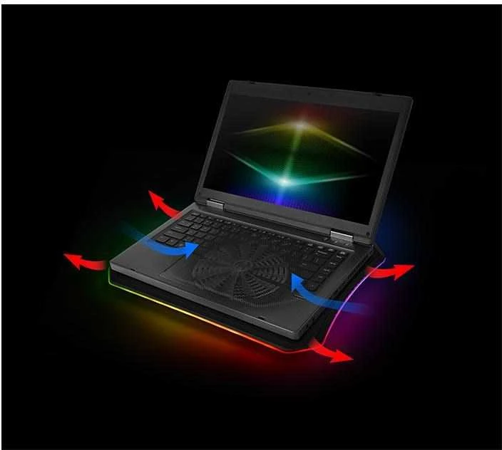 Kilimėlio aušinimas po nešiojamuoju kompiuteriu Thermaltake Massive 20 RGB CL-N014-PL20SW-A (19 colių, 1 ventiliatorius)