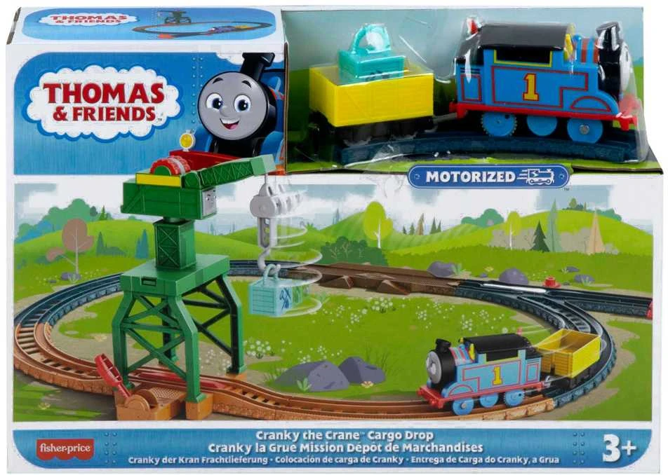 Fisher Price Tomas ir Draugai traukinys su varikliu ir kranu Karolek ZA5532