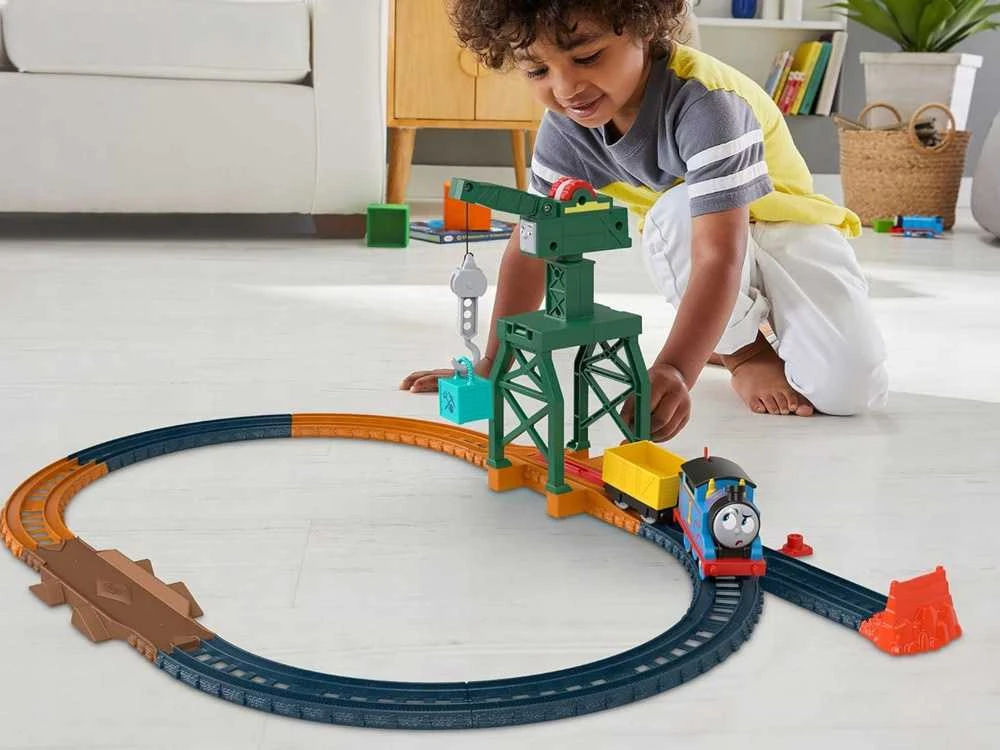 Fisher Price Tomas ir Draugai traukinys su varikliu ir kranu Karolek ZA5532