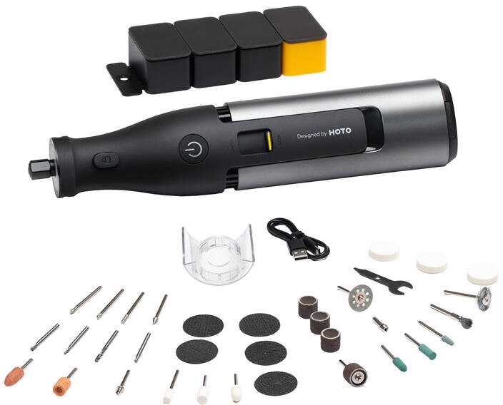 Tikslus daugiafunkcis šlifuoklis 12V komplektas 36 el, HOTO QWLDM002 35000RPM