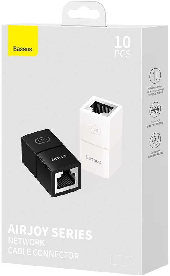 Kabelio jungtis Baseus, 10 vnt, AirJoy serija (balta)