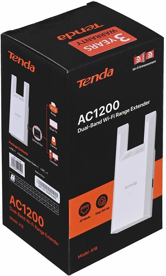 Maršrutizatorius Tinklo plėstuvas TENDA A18 AC1200