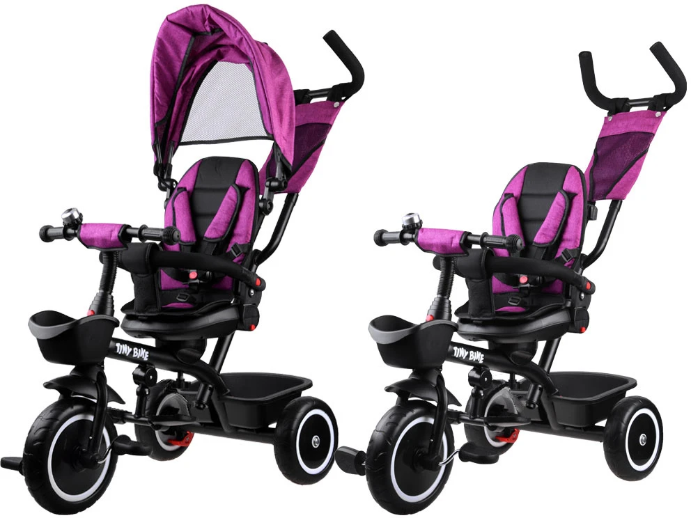 Jokomisiada Triratis dviratukas Tiny Bike 3W1 Z Daszkiem