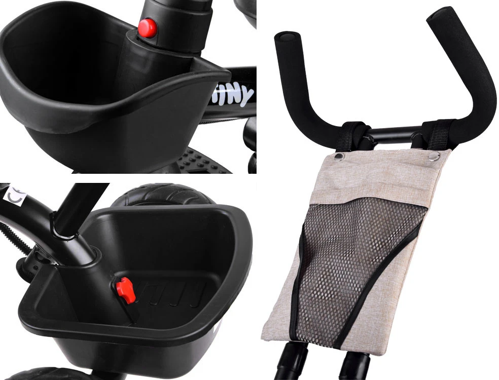 Tiny Bike Mažas dviratis 3in1 triratis su skydelio