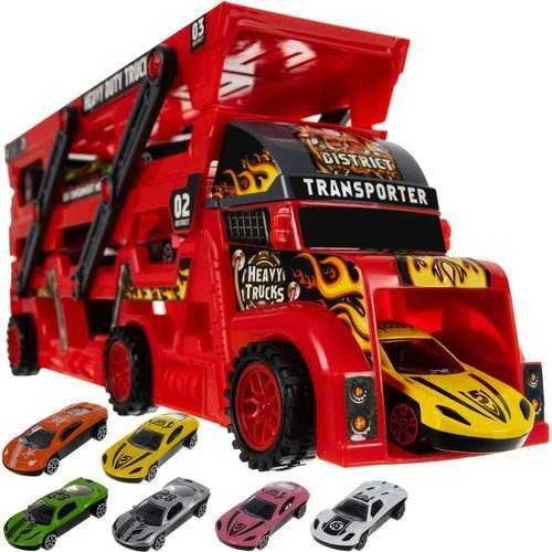 Kruzzel TIR sunkvežimio komplektas su 6 automobiliais 22515