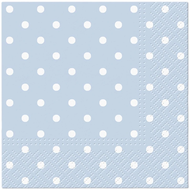 Popierinės servetėlės PAW Mėlyna Dots, 25 cm x 25 cm, 20 vnt.