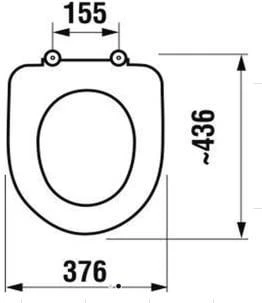 TOILET SEAT JIKA DEEP. 43.6 x 37.6 cm
