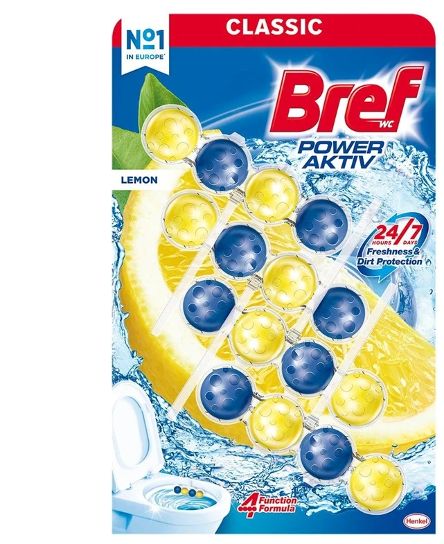 Unitazo muiliukas Bref Power Active Lemon, 200 g