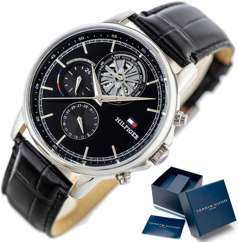 Laikrodis TOMMY HILFIGER MEN'S WATCH 1710605 Steward Open Heart + BOX