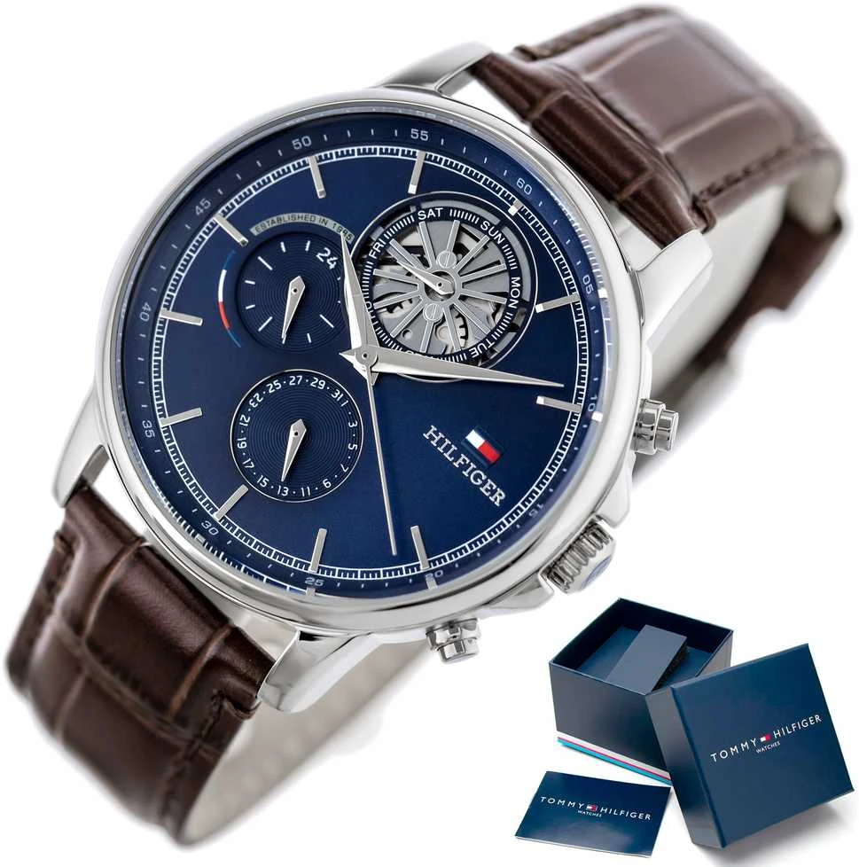 Laikrodis TOMMY HILFIGER MEN'S WATCH 1710629 Steward Open Heart + BOX